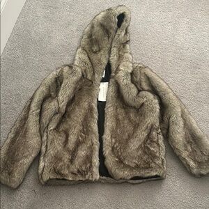 Zara Faux Fur Hooded Jacket